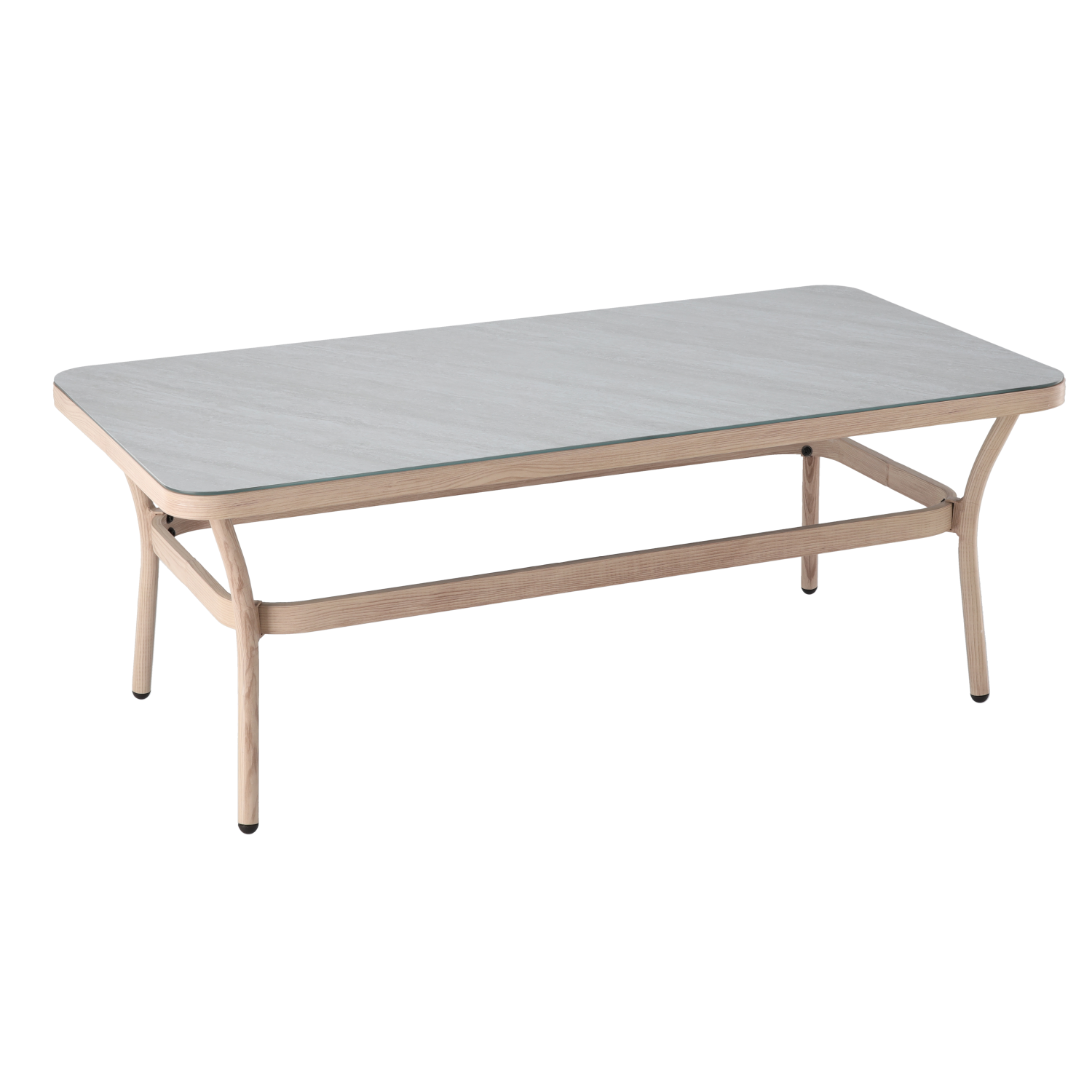 ZESTAW MEBLI ALUMINIOWYCH "VALLETTA" (SOFA + 2 FOTELE + STOLIK) BEŻOWY + SZARE PODUSZKI - obrazek 13