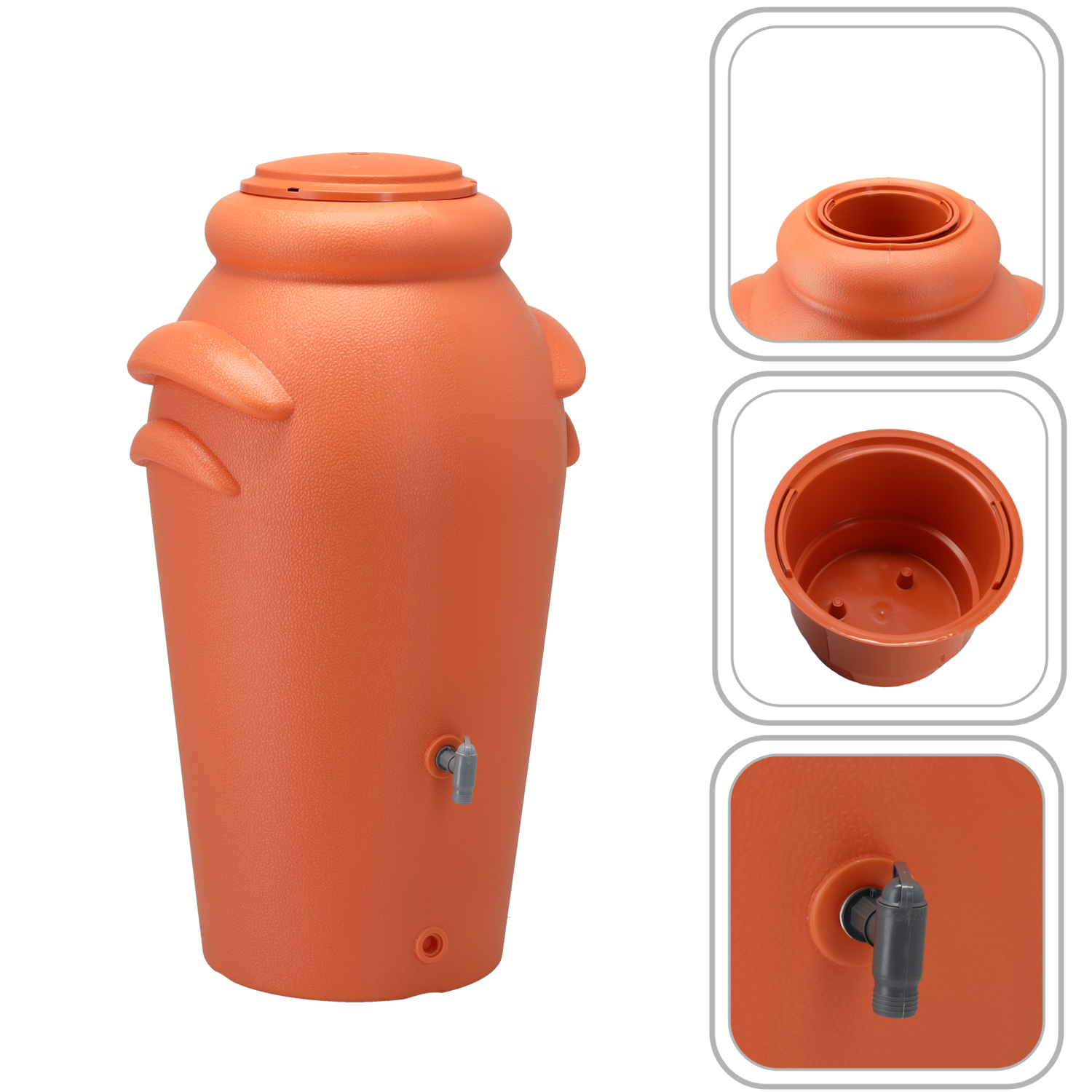 ZBIORNIK NA DESZCZÓWKĘ VIRGA 200 L CEGLASTY *3501 - obrazek 4