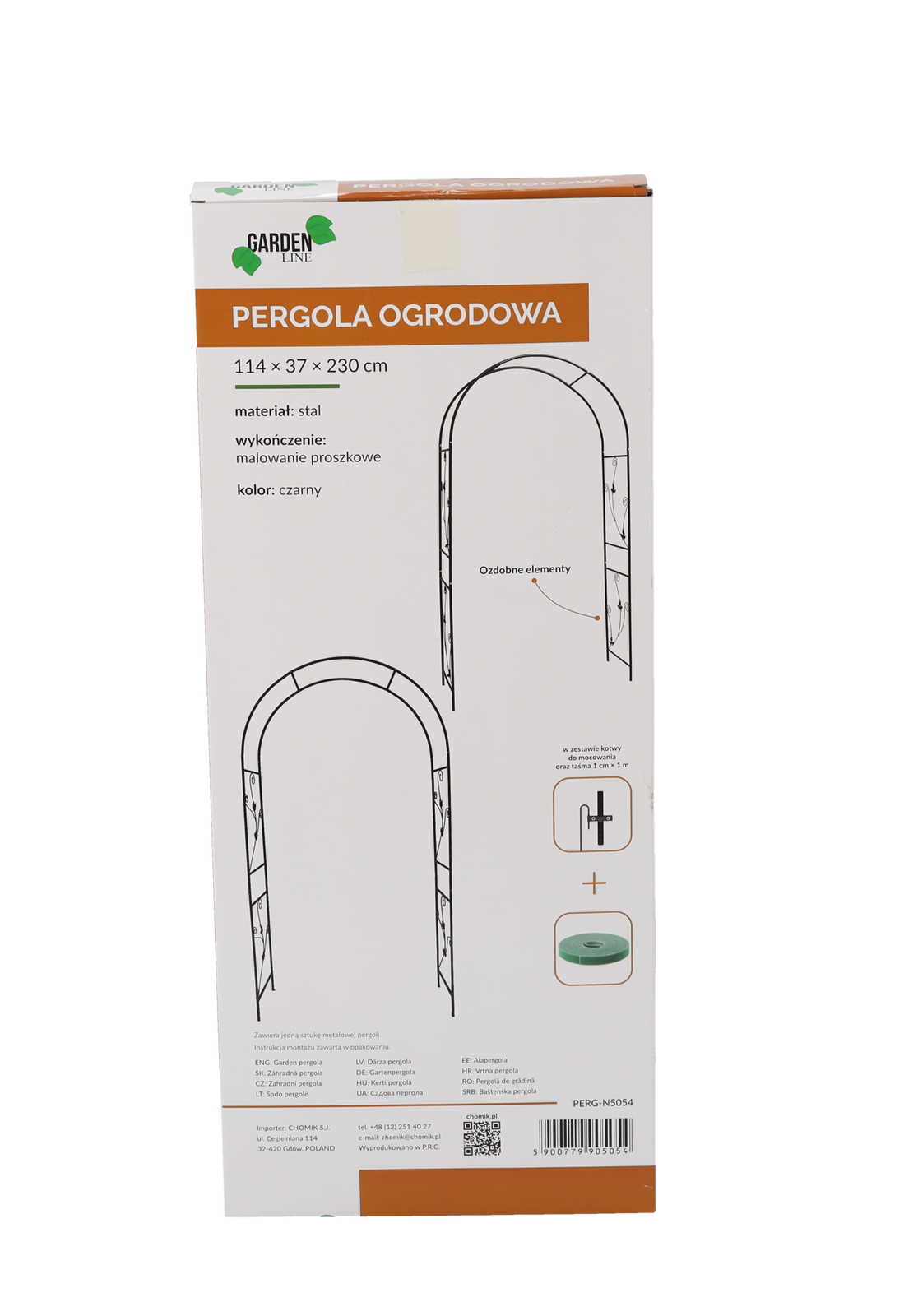 PERGOLA OGRODOWA 114 x 37 x 230 CM (+KOTWY) - obrazek 4