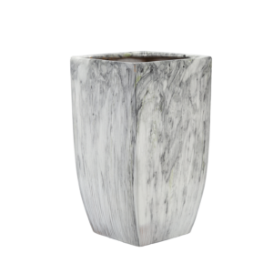 OSŁONKA CERAMICZNA NA DONICZKĘ 32,5 x 32,5 x 56 CM EFEKT MARMURU *5740