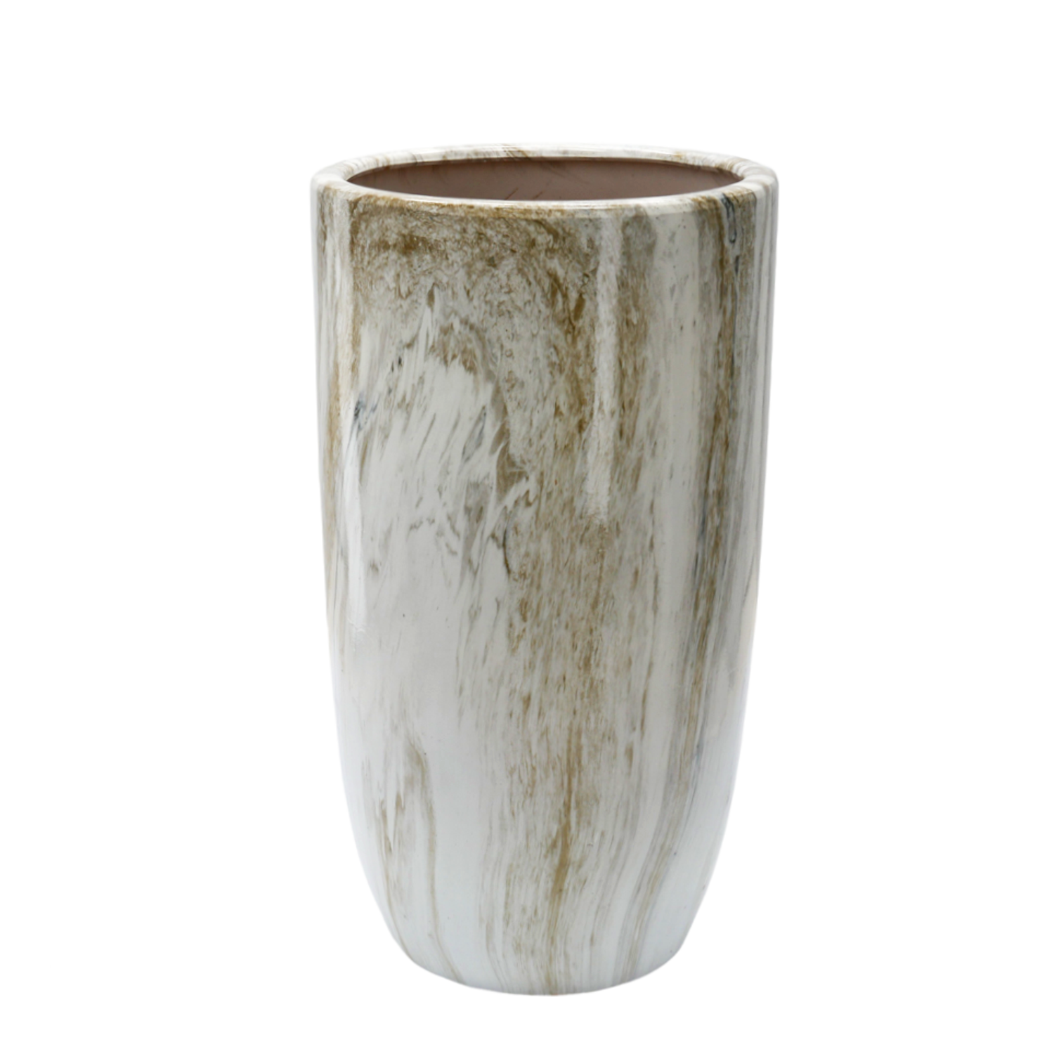 OSŁONKA CERAMICZNA NA DONICZKĘ 40 x 40 x 74 CM EFEKT MARMURU *5757