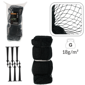 SIATKA OCHRONNA PRZECIW PTAKOM 10x15m (18g/m2) + 20 PLASTIK. SZPILEK *5191