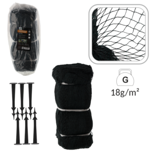 SIATKA OCHRONNA PRZECIW PTAKOM 10x20m (18g/m2) + 20 PLASTIK. SZPILEK *5207