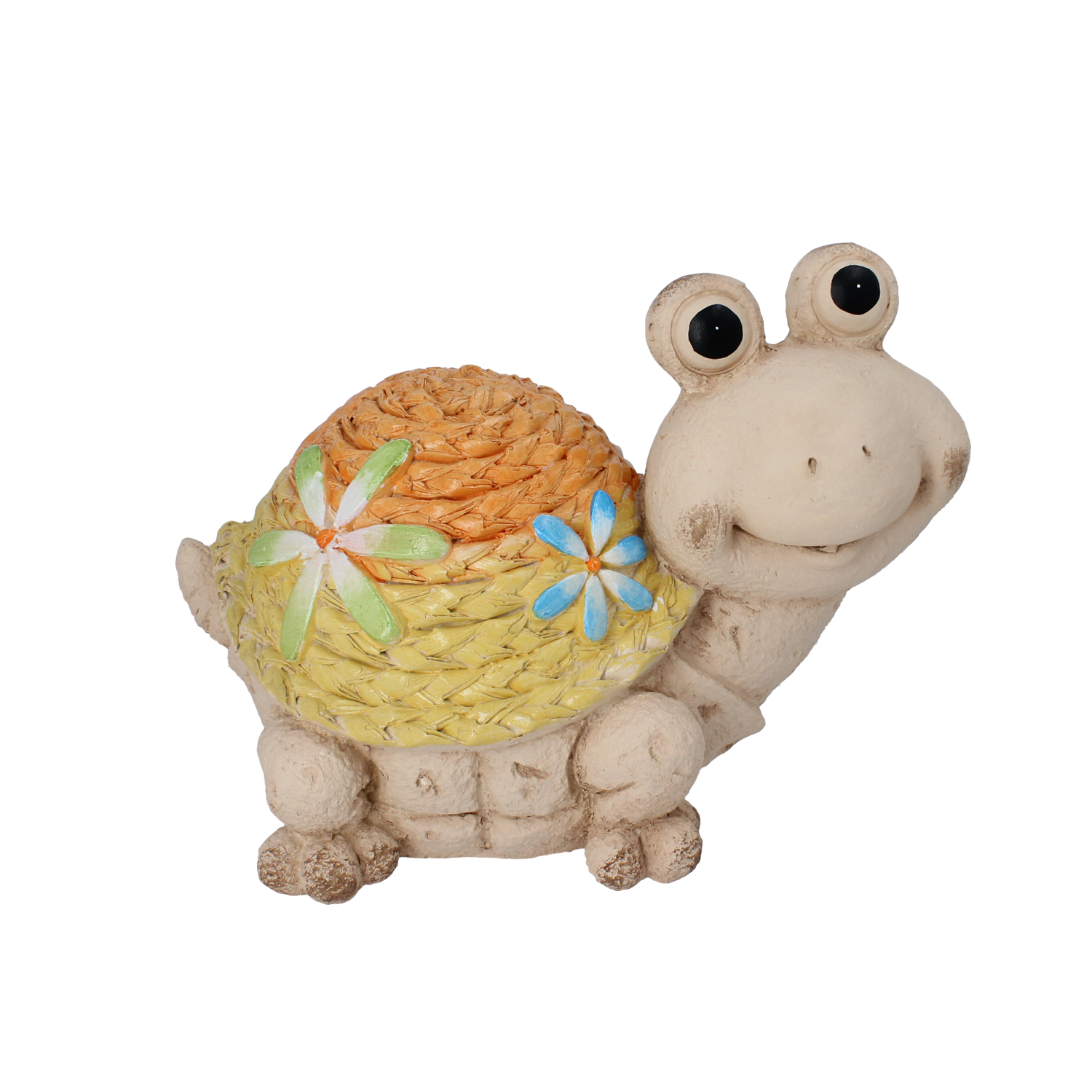 FIGURKA OGRODOWA - ŻÓŁW PLECIONA SKORUPA 35 x 23 x 26 CM *7355