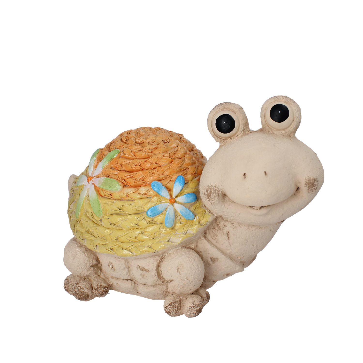 FIGURKA OGRODOWA - ŻÓŁW PLECIONA SKORUPA 35 x 23 x 26 CM *7355 - obrazek 2