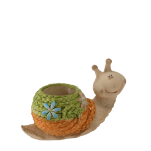 DONICZKA OGRODOWA - ŚLIMAK PLECIONA SKORUPA 43 x 21,5 x 25,5 CM *7362