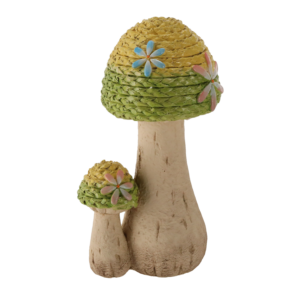 FIGURKA OGRODOWA - GRZYBY PLECIONE KAPELUSZE 26,5 x 21,5 x 48 CM *7379