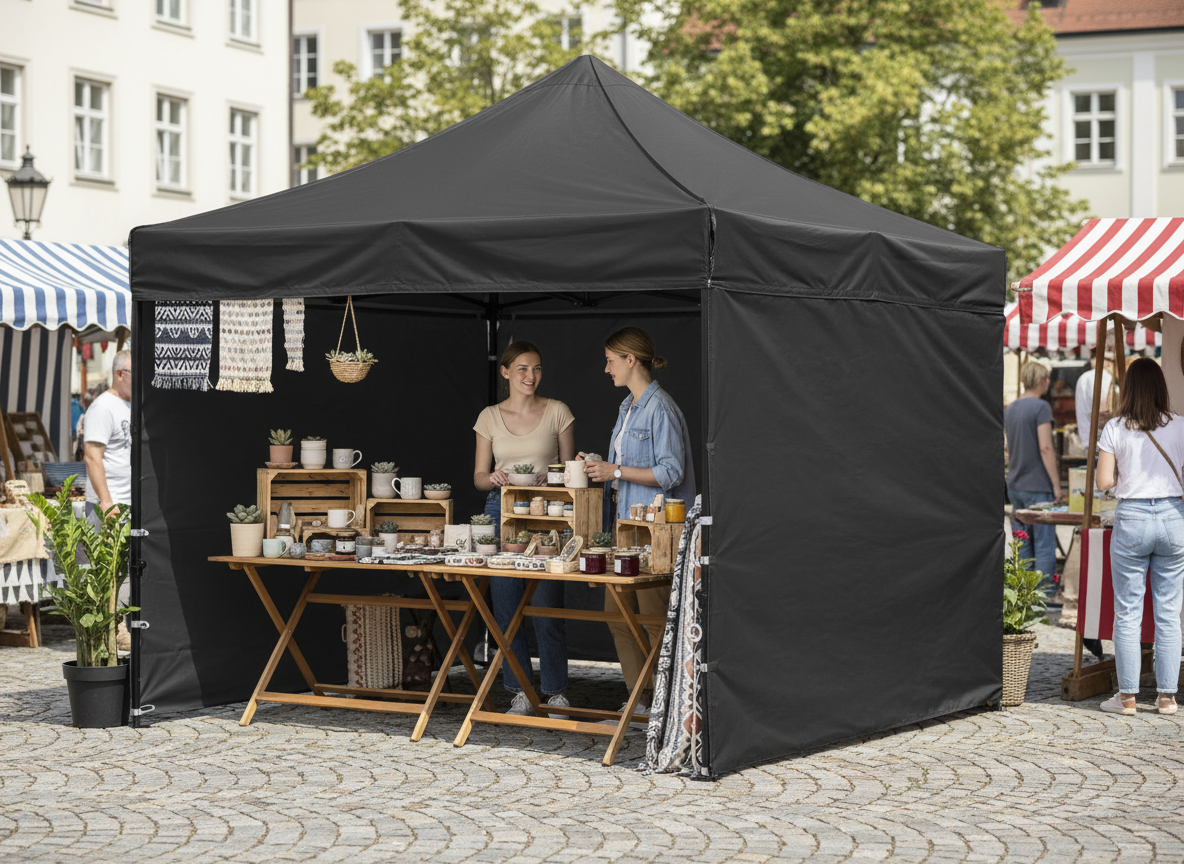 NAMIOT HANDLOWY 3 X 3 M SZARY - obrazek 3