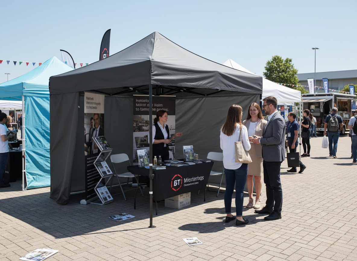 NAMIOT HANDLOWY 3 X 3 M SZARY - obrazek 4