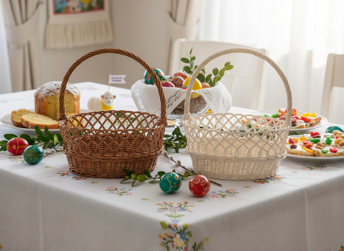 KOSZYK RATTANOWY Z UCHWYTEM OWALNY 29 x 25 x H:13/30 CM *4200 - obrazek 4