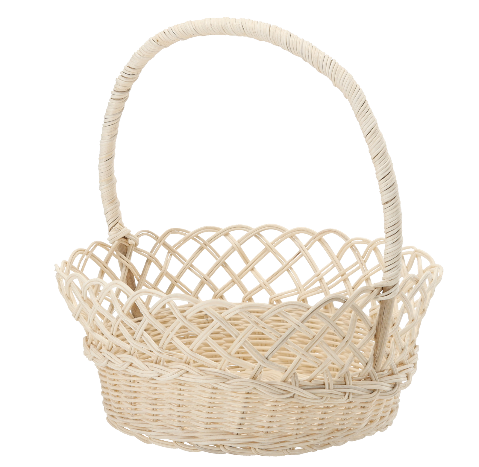 KOSZYK RATTANOWY Z UCHWYTEM OWALNY 29 x 25 x H:13/30 CM *4200 - obrazek 2