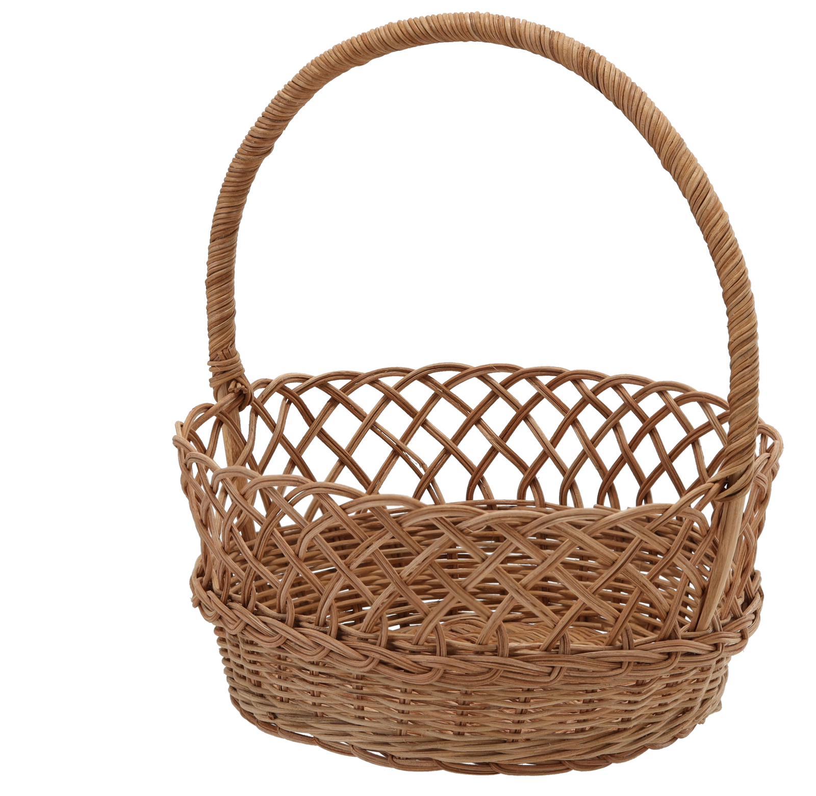 KOSZYK RATTANOWY Z UCHWYTEM OWALNY 29 x 25 x H:13/30 CM *4200 - obrazek 3