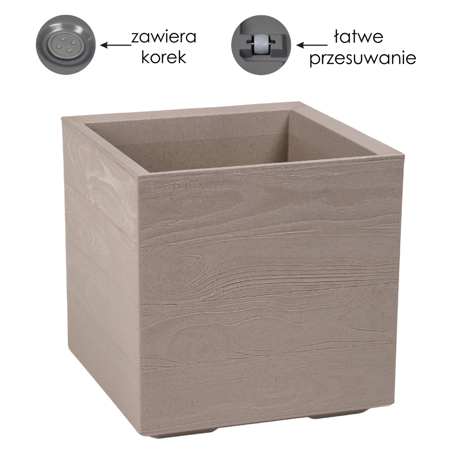 KWIETNIK KARO 400X400MM DESKA COFFEE LATTE*8910 - obrazek 2