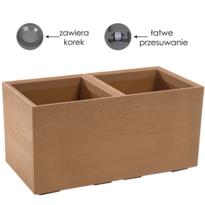 KWIETNIK KARO 800X400 DESKA-NATURALNE DREWNO*88851