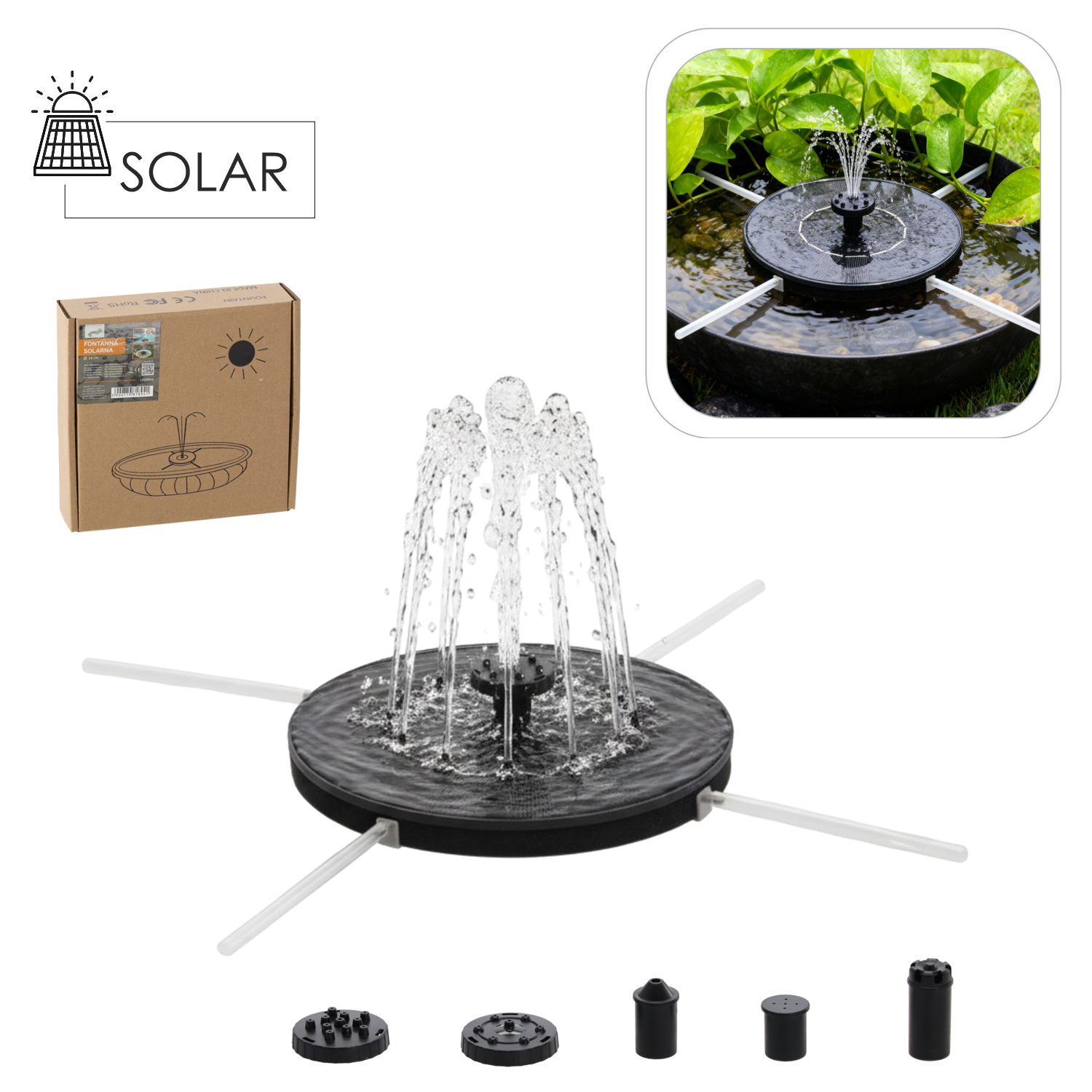 FONTANNA SOLARNA FI 16 CM