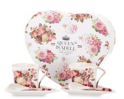 Kpl. Dwóch Filiżanek Z Podstawkami I Łyżkami