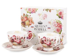 Kpl. Dwóch Filiżanek Z Podstawkami