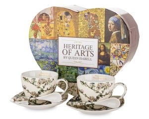 Kpl. 2 Filiżanek Z Podstawkami I Łyżeczkami