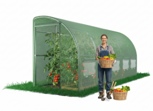 TUNEL FOLIOWY OGRODOWY 5 SEGMENTOWY "POŁÓWKA" ZIELONY 6x1,5x2 m