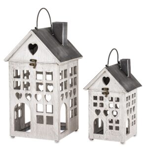 Lampion Drewniany Kpl. 2 Szt.