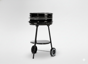 GRILL WĘGLOWY PROSTY Z KÓŁKAMI 58 x 44 x 72 CM