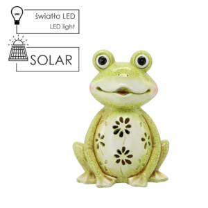 FIGURKA OGRODOWA - ŻABA 20,8 x 15 x 28 cm LED *9071