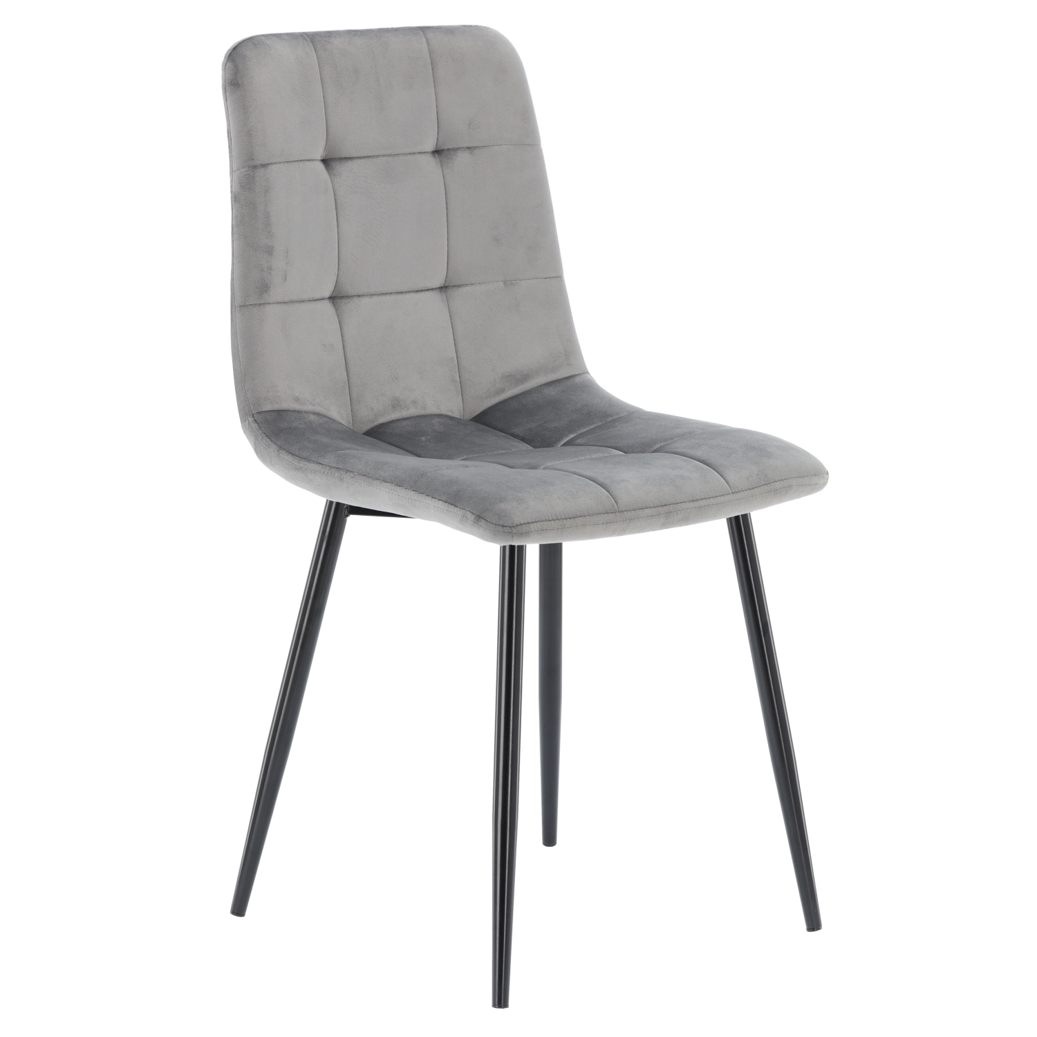 KRZESŁO NOWOCZESNE WELUROWE SZARE *2937 - obrazek 2