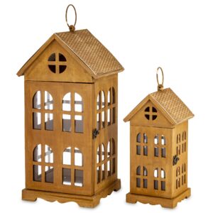 Lampion Drewniany Kpl. 2 Szt.