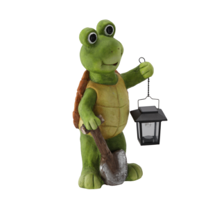 FIGURKA OGRODOWA - ŻÓŁW Z LATARNIĄ 20,7 x 17 x 42,5 CM LED *7171