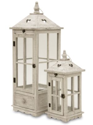 Lampion Drewniany Kpl. 2 Szt