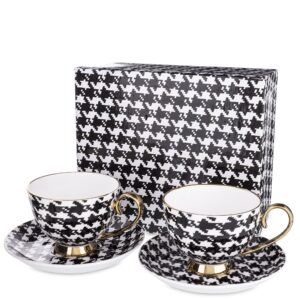 Komplet Filiżanek Z Podstawką 2+2