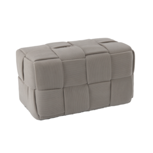 PUFA PROSTOKĄTNA PLECIONA 60 x 32 x 32 CM JASNOSZARA *5901