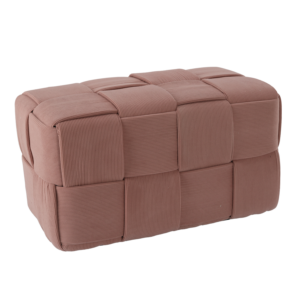 PUFA PROSTOKĄTNA PLECIONA 72 x 38 x 38 CM RÓŻOWA *5918