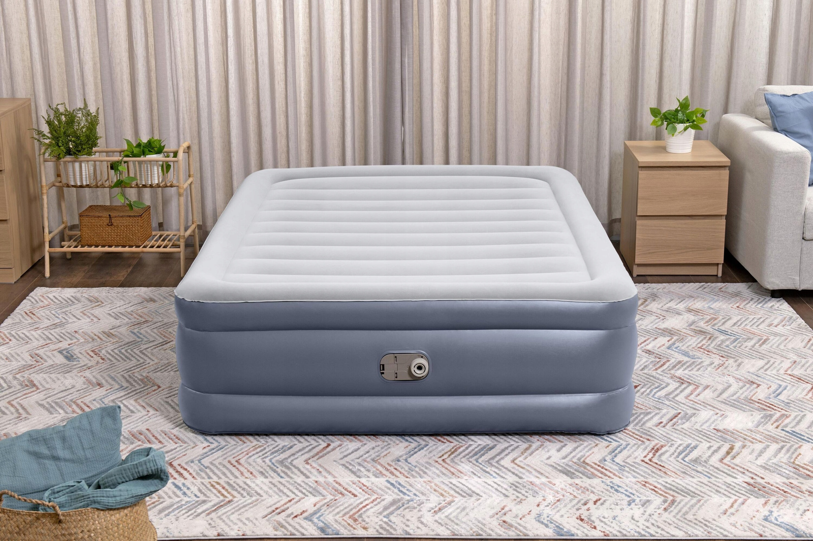 MATERAC DMUCHANY 203 X 152 X 51 CM Z WBUDOWANĄ POMPKĄ*6428 - obrazek 7