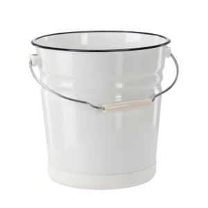 WIADRO EMALIOWANE 12 L 26 CM BIAŁE *6079