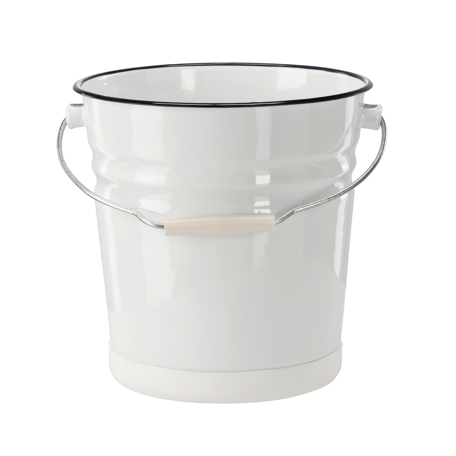 WIADRO EMALIOWANE 12 L 26 CM BIAŁE *6079 - obrazek 3