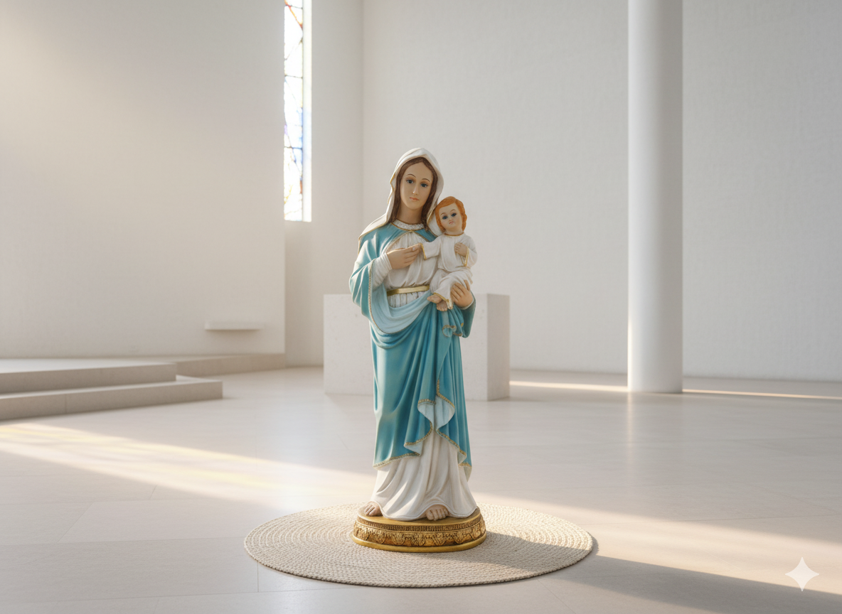 MARYJA Z DZIECIĄTKIEM JEZUS 99 CM SZKLANE OCZY *4503 - obrazek 3