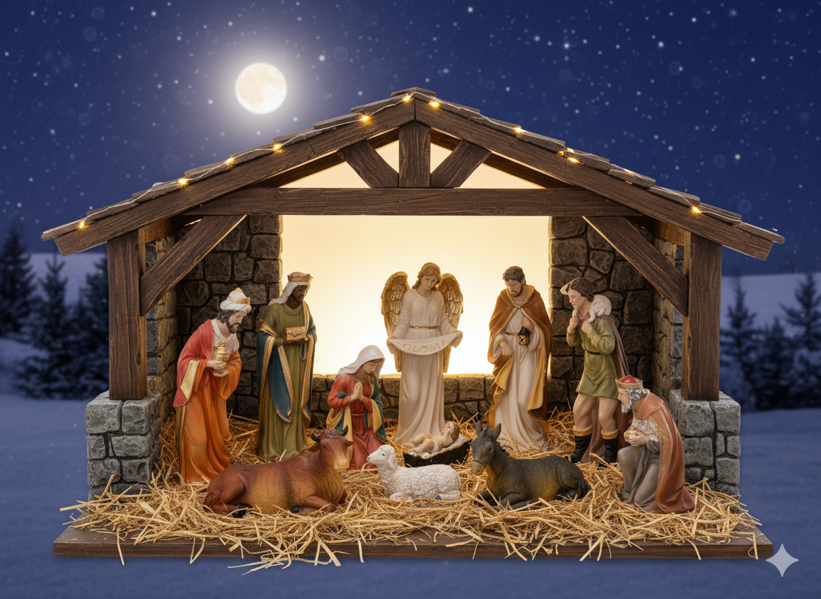 KPL. FIGUR BOŻONARODZENIOWYCH 11 EL. 70 CM MASA ŻYWICZNA *3353 - obrazek 5