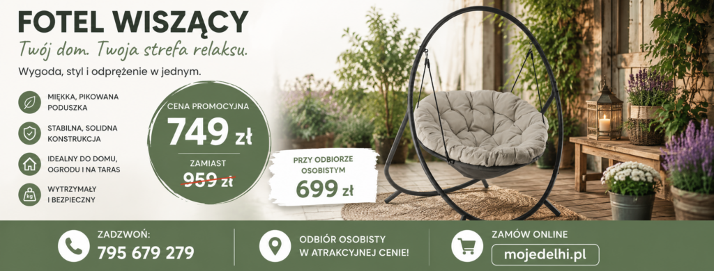 fotel wiszący patio huśtawka