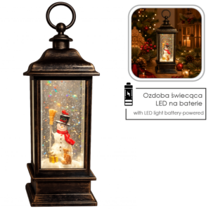 LATARENKA ŚWIĄTECZNA LED 27 x 10,5 x 10,5 CM MIX WZORÓW *9204
