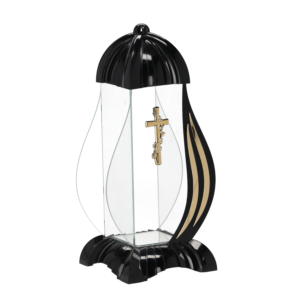 LAMPION M KRZYŻ CZARNY 39CM*4178