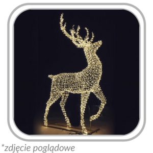 DEKORACJA ŚWIĄTECZNA 3D - RENIFER "DASHER" LED 2,5 M *6212