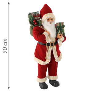 MIKOŁAJ CZERWONY STOJĄCY 90 CM *8926