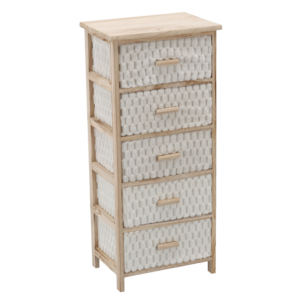 KOMODA Z 5 SZUFLADAMI MATERIAŁOWYMI 40 x 29 x 90 CM *0775