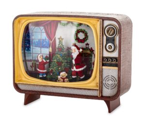 Dekoracja Mikołaj W Telewizorze Z Pozytywką Led