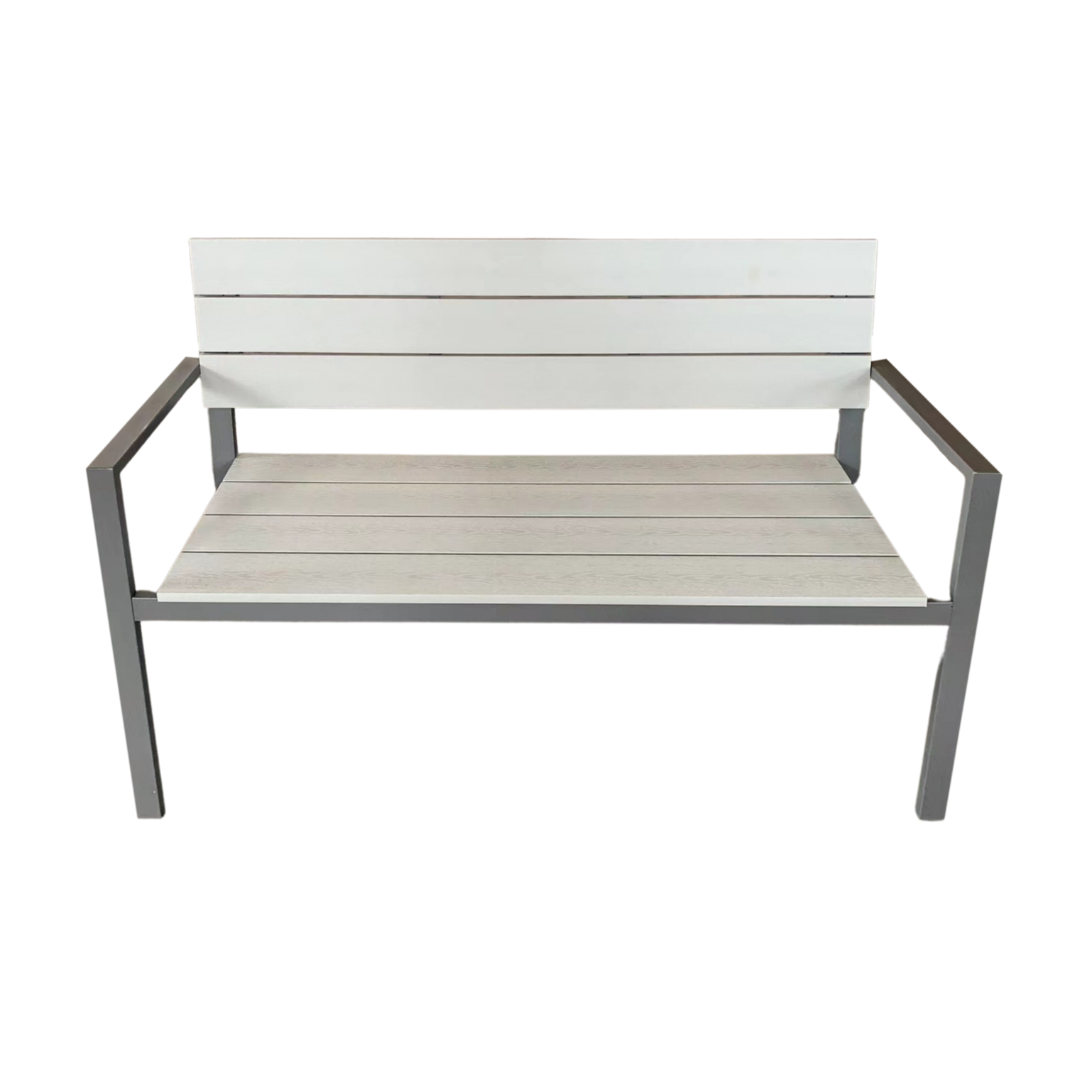 ŁAWKA DO OGRODU 118 x 54 x 77 CM SZARA - obrazek 2