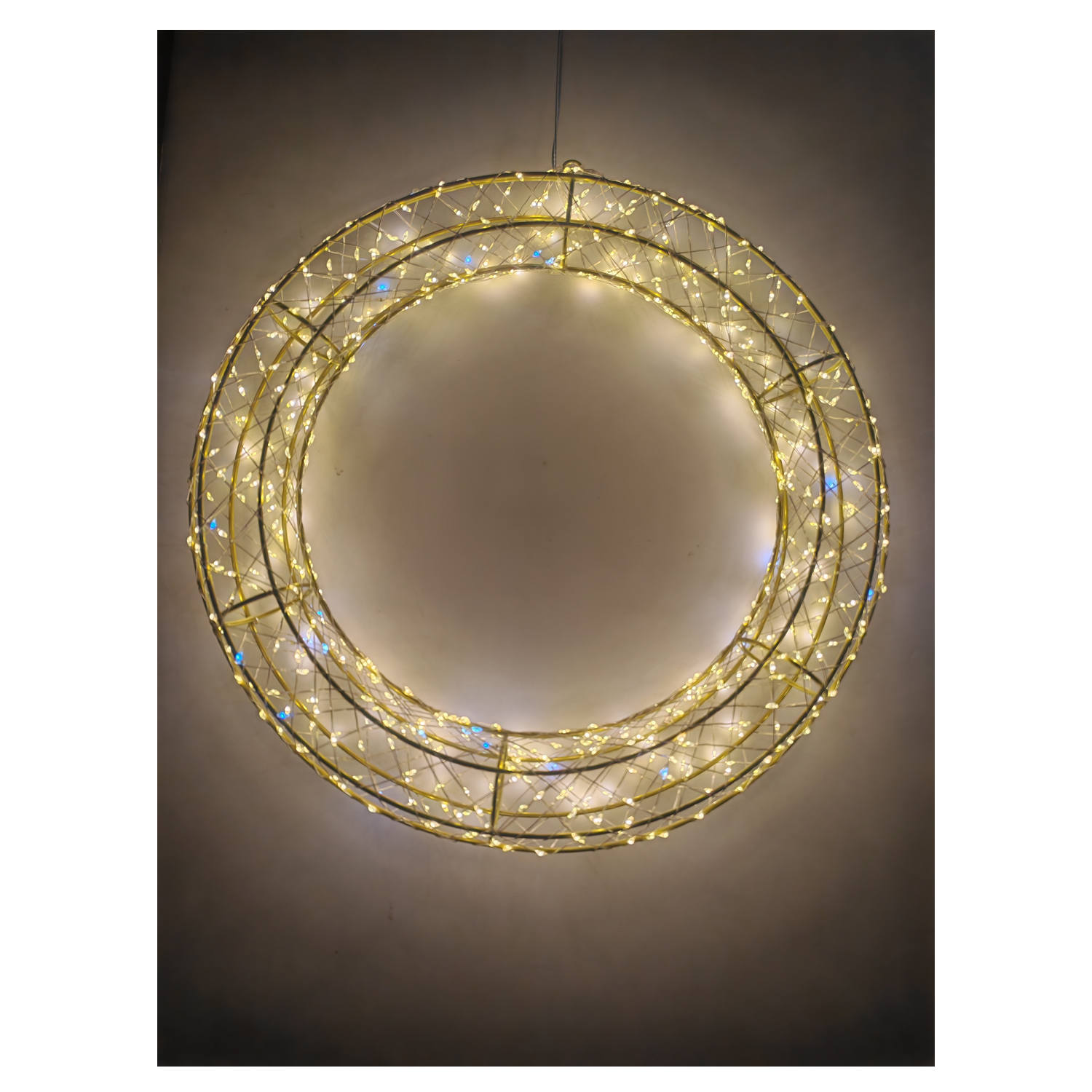 WIENIEC ŚWIĄTECZNY LED 40 CM 600L CIEPŁY BIAŁY + ZIMNY FLASH WEWN/ZEWN *8257 - obrazek 2