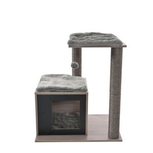 DRAPAK DLA KOTA Z DOMKIEM 56 x 40 x 63 CM BRĄZOWY *8689
