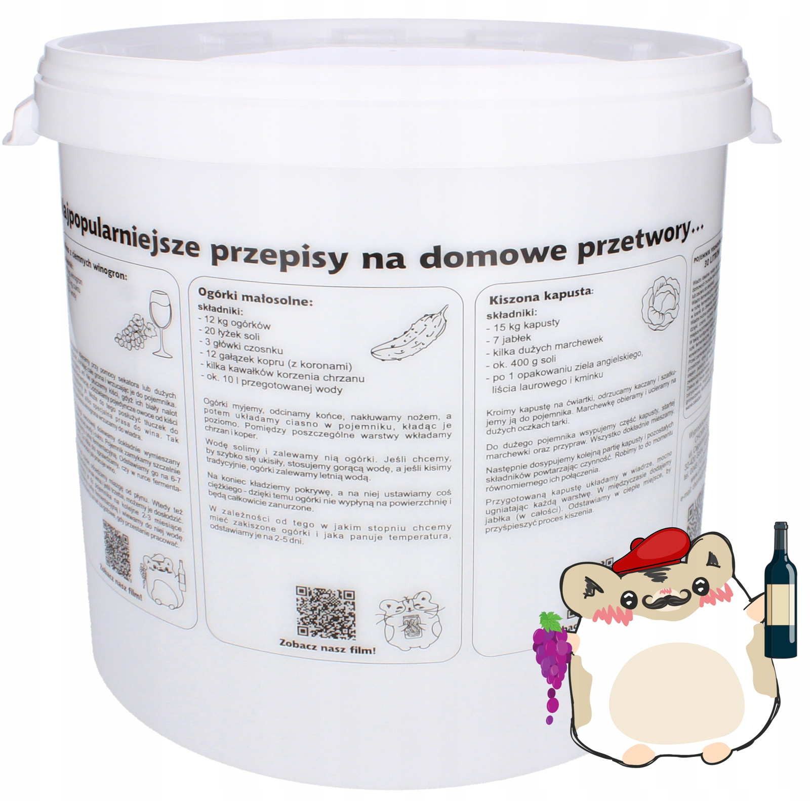 POJEMNIK FERMENTACYJNY 30L Z POKRYWĄ, KRANIKIEM, RURKĄ I USZCZELKĄ - obrazek 6