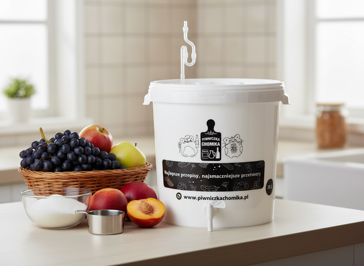POJEMNIK FERMENTACYJNY 30L Z POKRYWĄ, KRANIKIEM, RURKĄ I USZCZELKĄ - obrazek 11